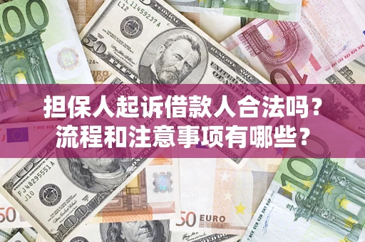 济南担保人起诉借款人合法吗？流程和注意事项有哪些？