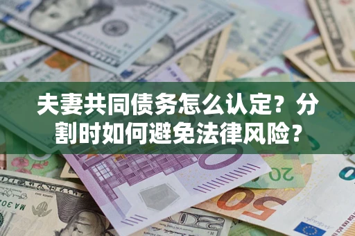 济南夫妻共同债务怎么认定？分割时如何避免法律风险？